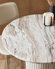 ERIE IVORY round cafe table, marble top, Ø 70
