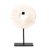 The Marble Disc on Stand - White - Ø 25 cm