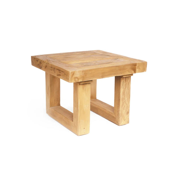 The Reclaimed Teak Side Table - Natural, Teak, 50 cm