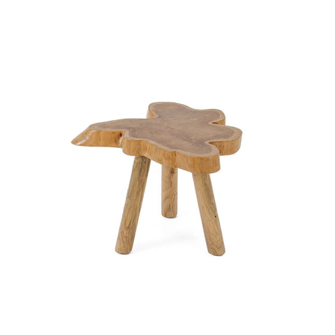 The Organic Side Table - Natural, Teak, Ø 45 cm