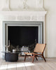 ERIE BLACK round coffee table, marble top, Ø 90