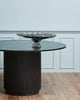 ERIE BLACK round dining table, marble top, Ø 140