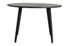 HAU ROUND dining table, black wood, Ø 120