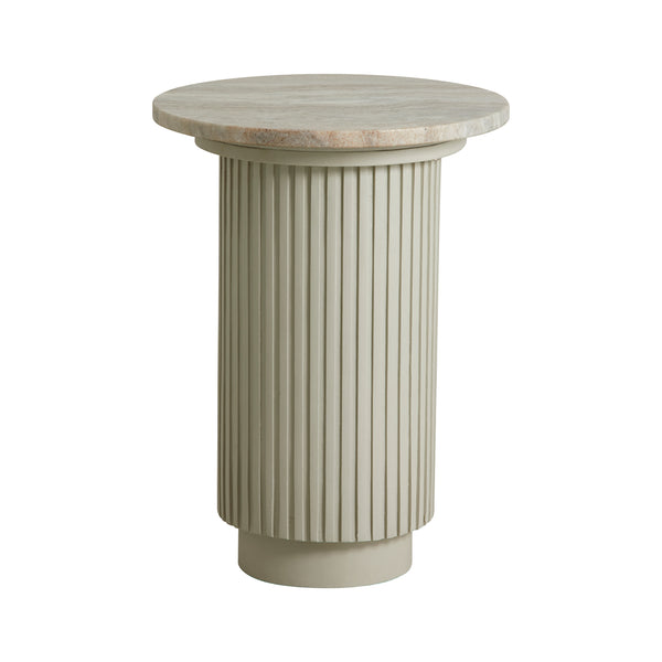 ERIE IVORY round side table, marble top, Ø 40