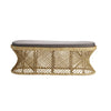 BENCH | RATTAN | 140 CM | WHITE OR GREY CUSHION