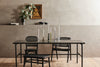 SESIA dining table, shiny black, 96 x 200
