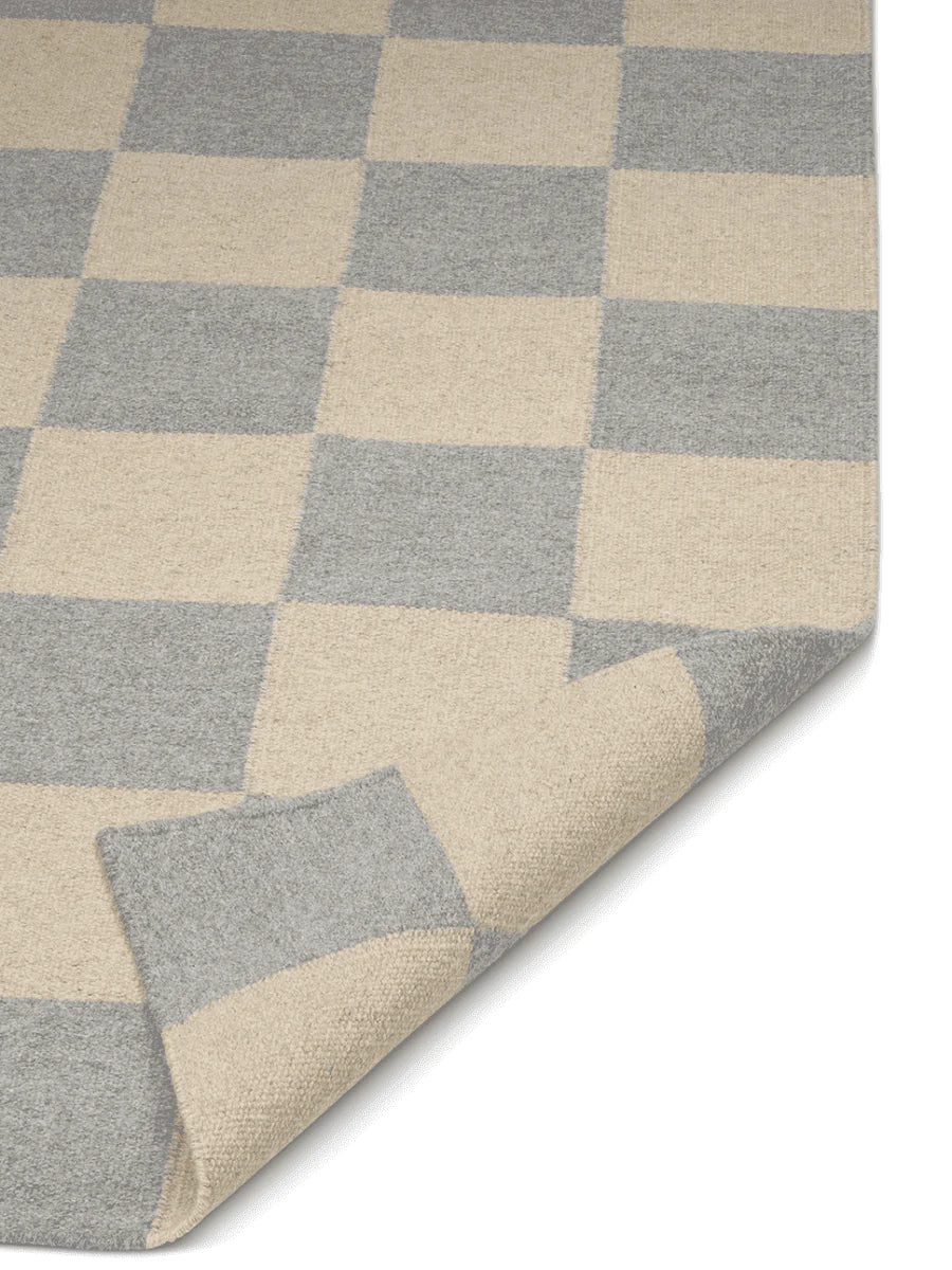 SQUARE WOOL RUG, GREY, MANY SIZE