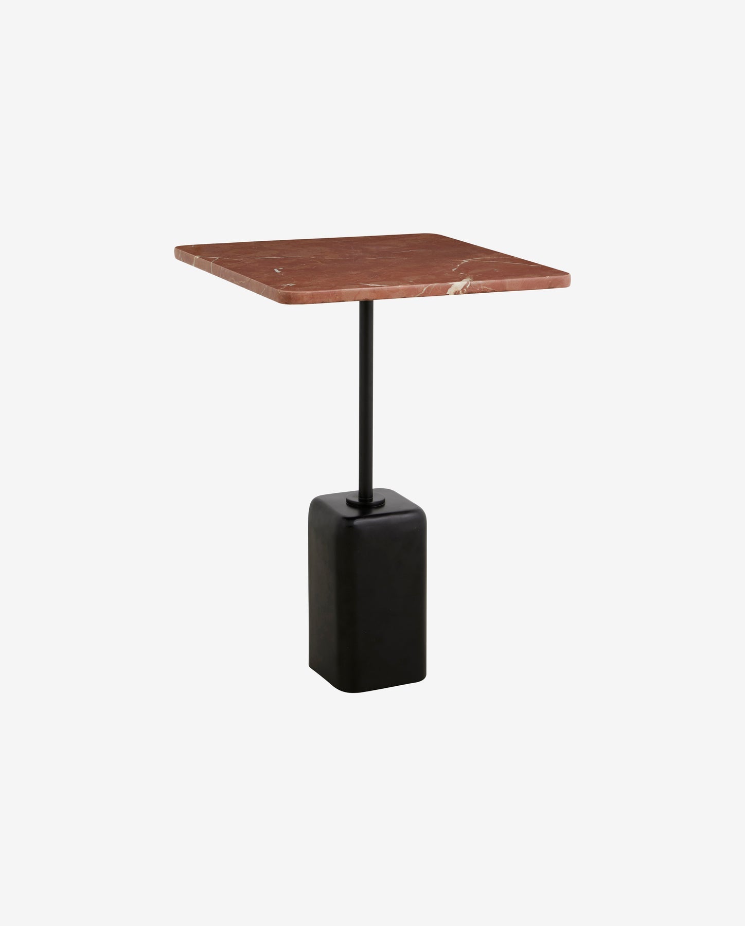 CHAO TERRACOTTA SIDE TABLE, MARBLE 40 x 40