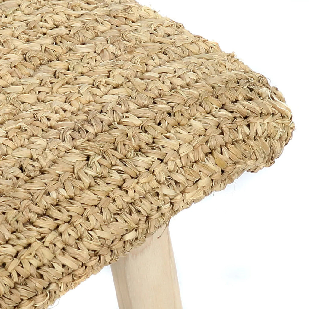 The Raffia Bench - Natural, Teak Wood, W 60 cm