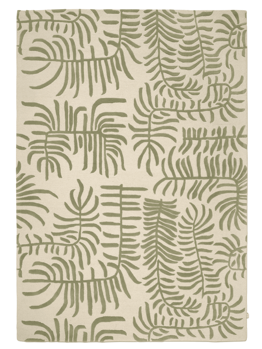 PALMA GREEN WOOL RUG, MANY SIZE