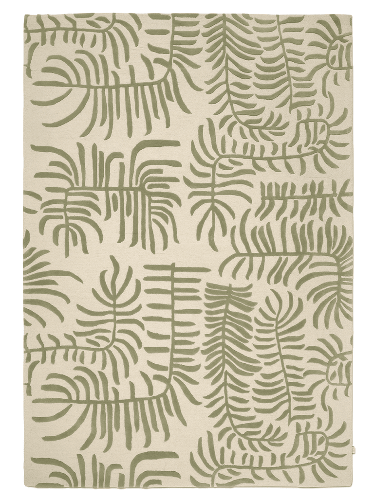 PALMA GREEN WOOL RUG, MANY SIZE