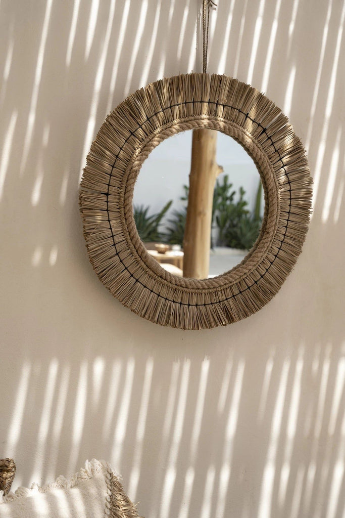 St Barth Mirror - Natural- Ø 65 cm