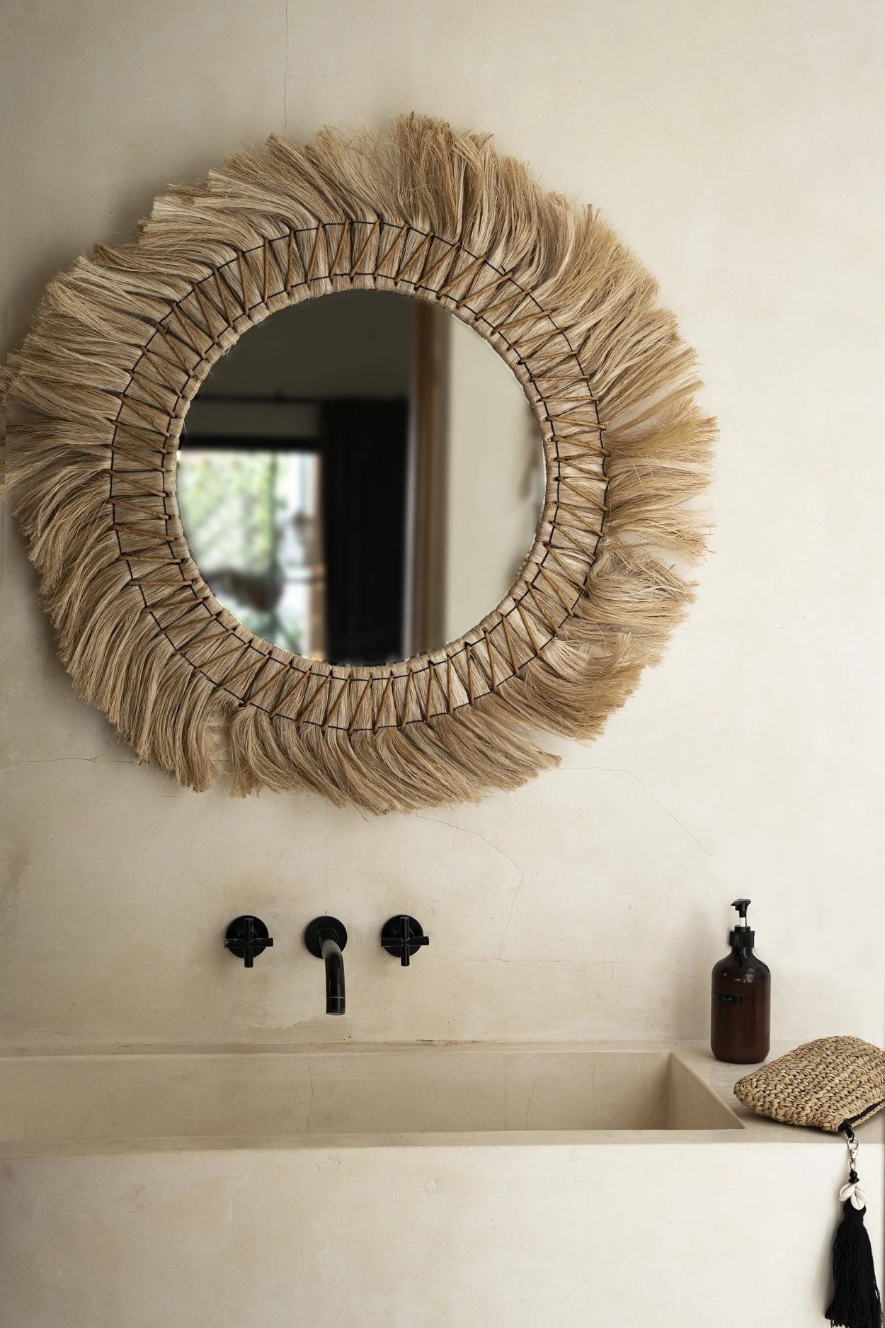Pretty Blonde Mirror - Natural - Ø 90 cm
