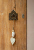 The Leaf & Shell Tassel - White, H 35 cm