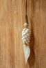 The Leaf & Shell Tassel - White, H 35 cm