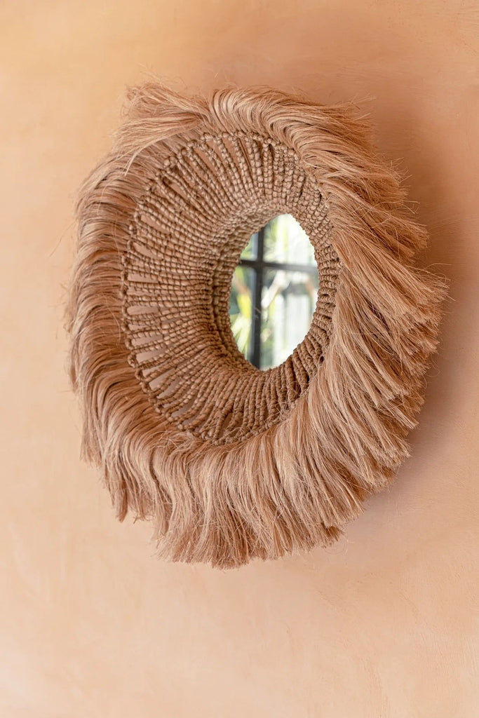 Abaca Solomon Mirror - Natural- Ø 85 cm