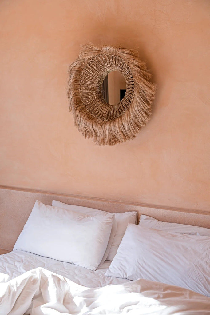 Abaca Solomon Mirror - Natural- Ø 85 cm