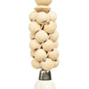 The Wooden Beads Keychain - Natural White, H 25 cm