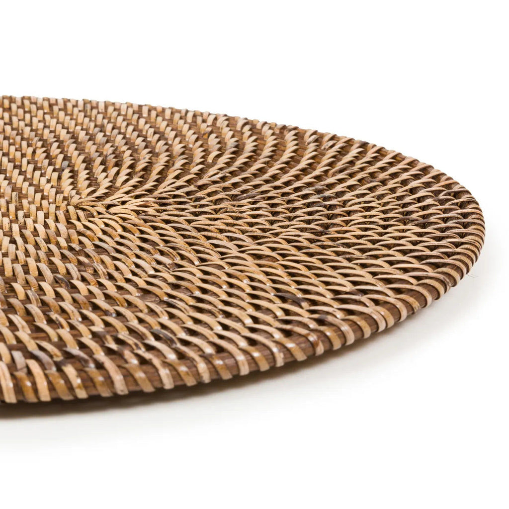 Colonial Placemat Oval- Natural Brown