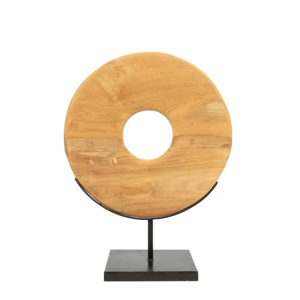 The Teak Disc on Stand - Ø 38 cm