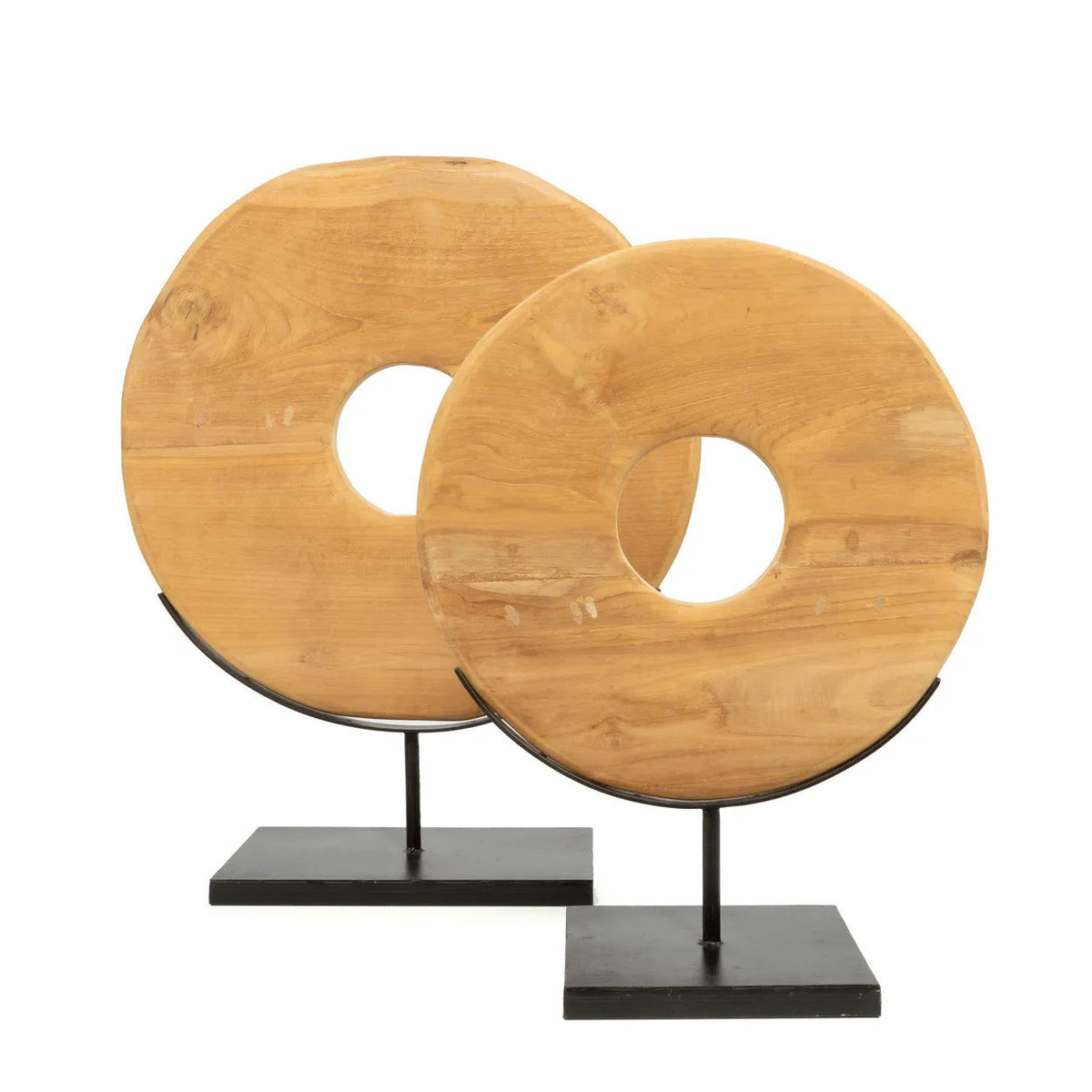 The Teak Disc on Stand - Ø 38 cm