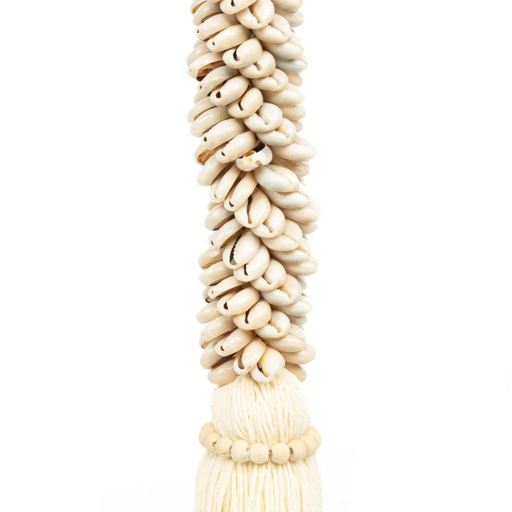 The Cowrie & Cotton Tassel - Natural, H 60 cm