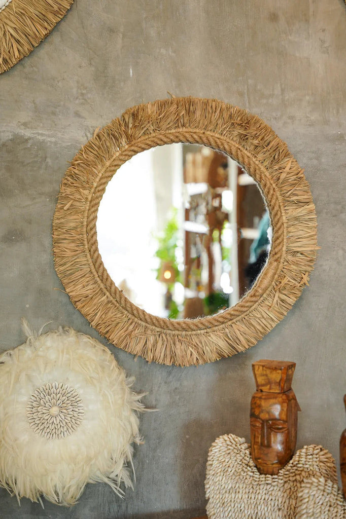 Tahiti Mirror - Natural- Ø 60 cm