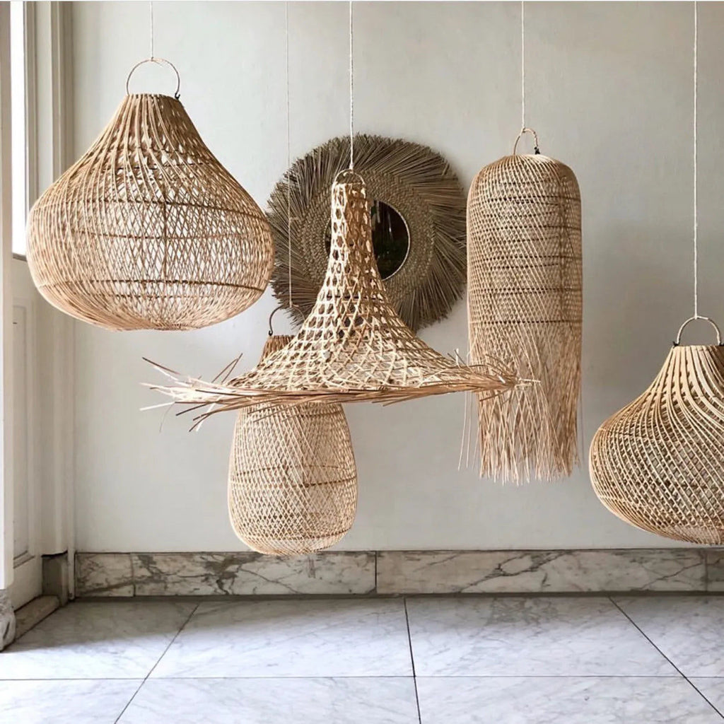The Squid Pendant - Natural - Ø 30, H 80 cm
