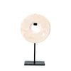 The Marble Disc on Stand - White - Ø 20 cm