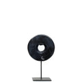 The Marble Disc on Stand - Black - Ø 15 cm
