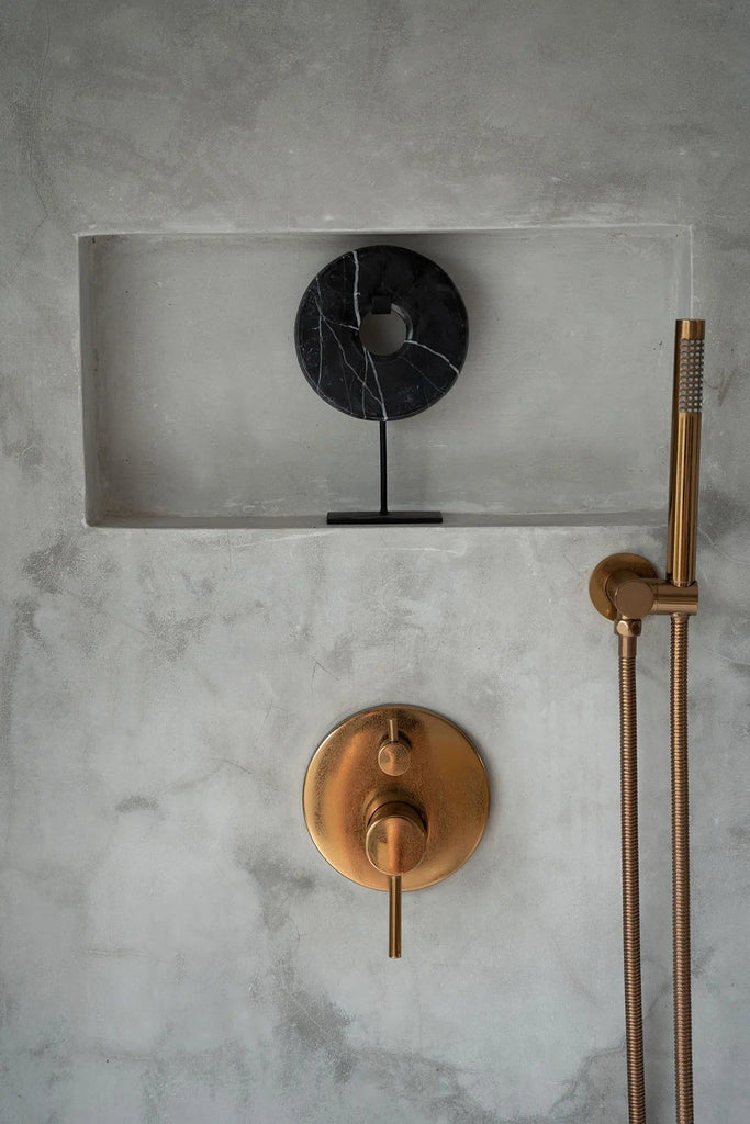 The Marble Disc on Stand - Black - Ø 15 cm