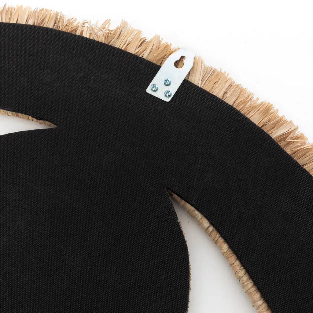 Raffia Eye Mirror - Natural - 70 x 40 cm