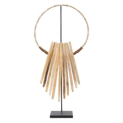 The Wooden Sticks On Stand - Natural, H 85 cm