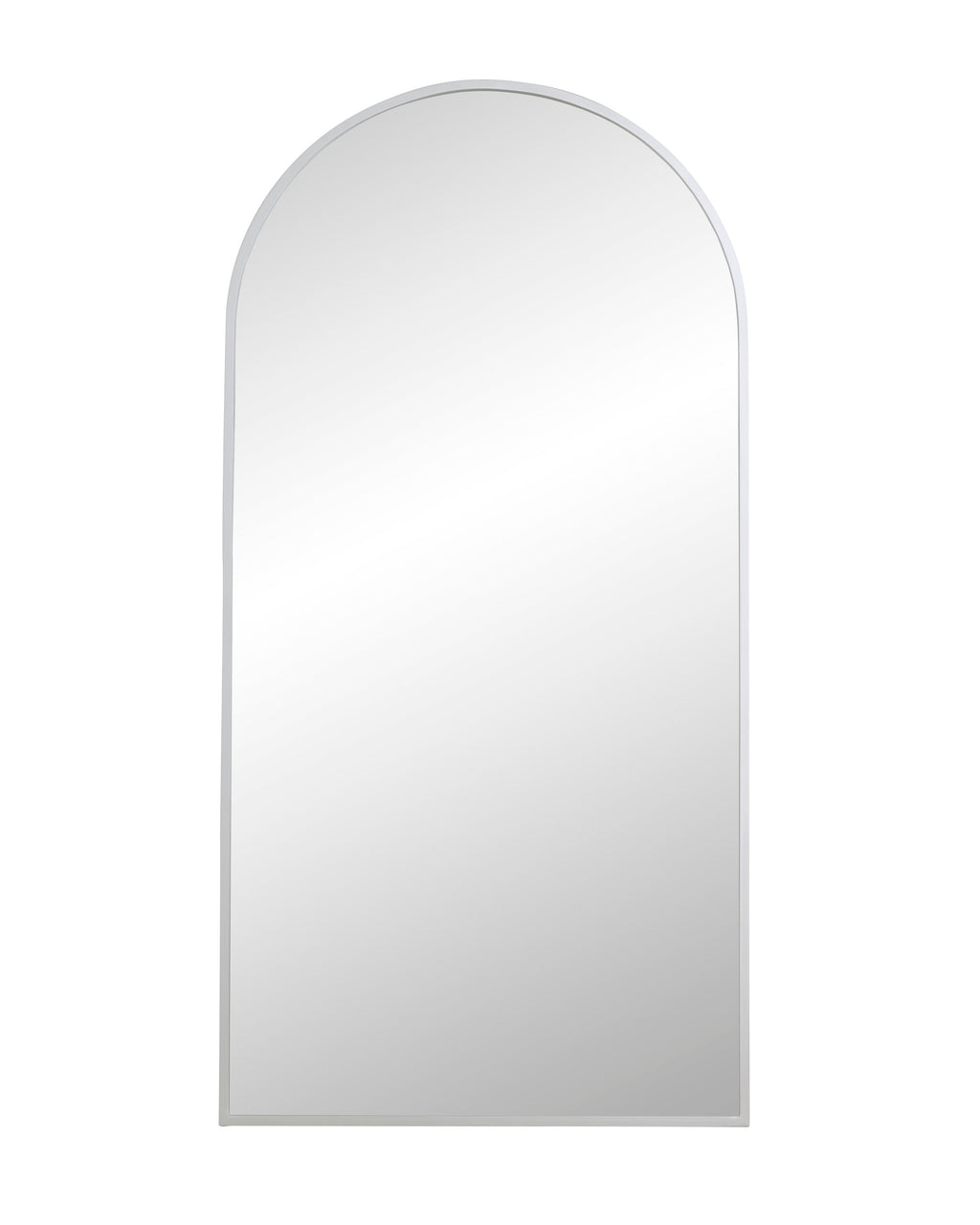 Arched mirror on a white background
