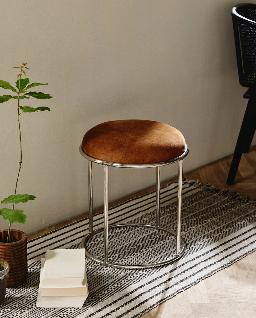 KOMATI STOOL, Brown Leather