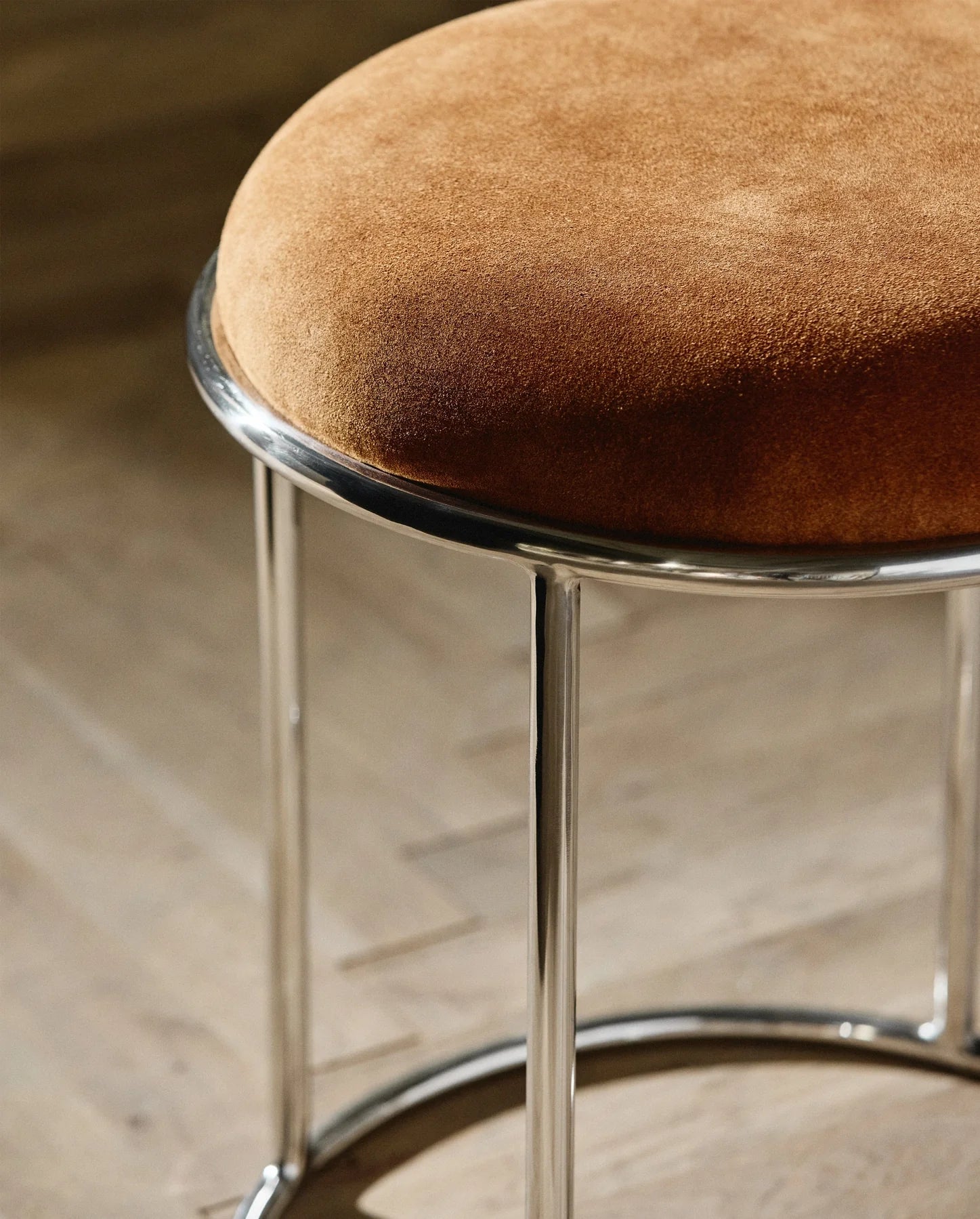 KOMATI STOOL, Brown Leather