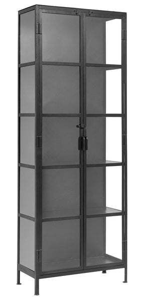 MET PHOENIX BLACK CABINET, 2 DOORS, IRON