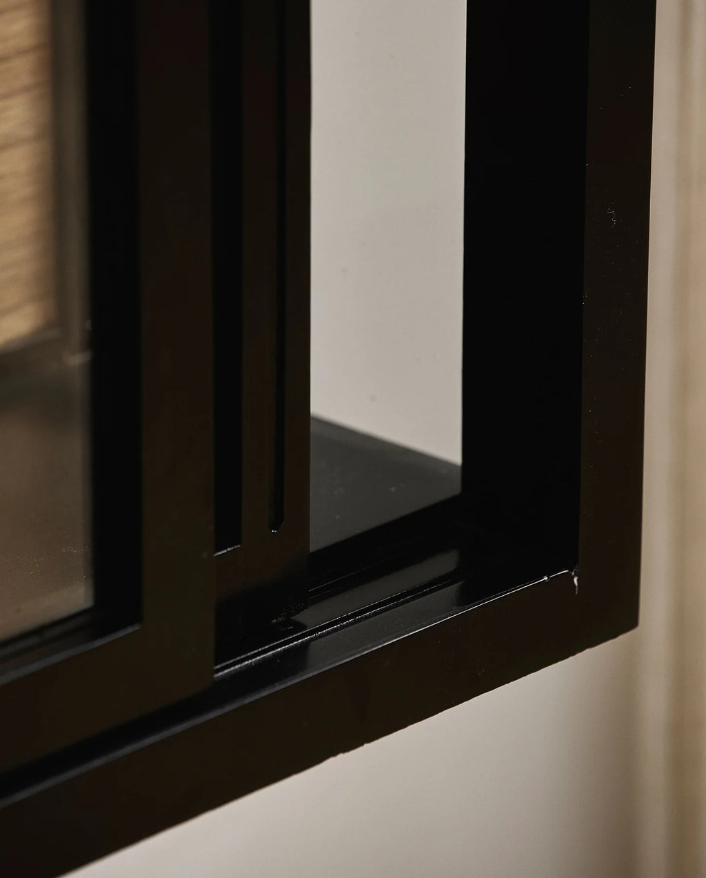 BEI WALL CABINET, SLIDING DOORS, BLACK
