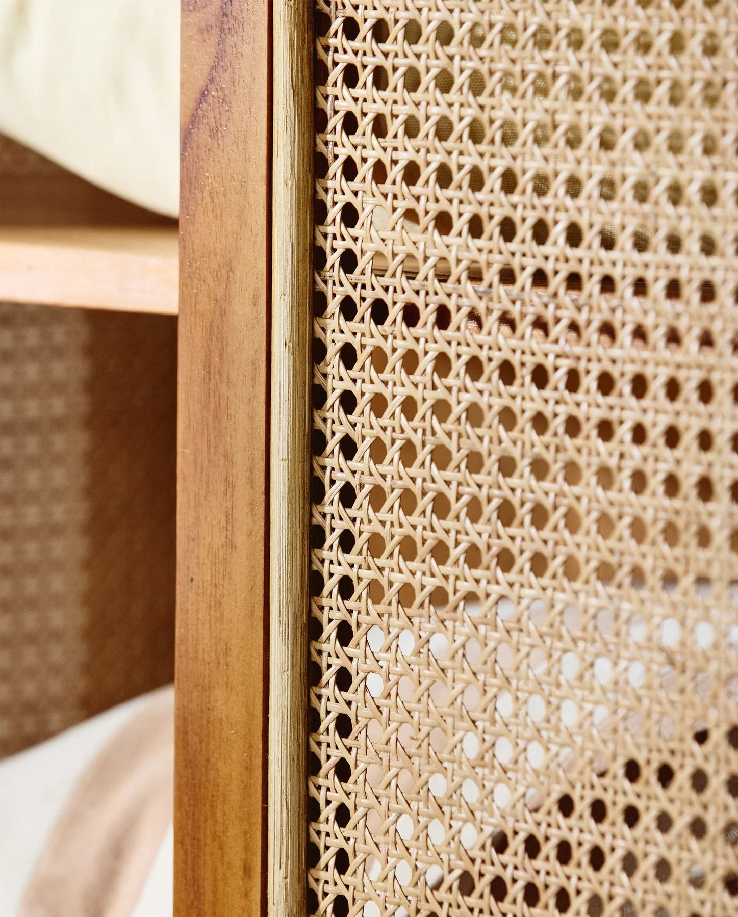 MERGE cabinet, teak wood with rattan