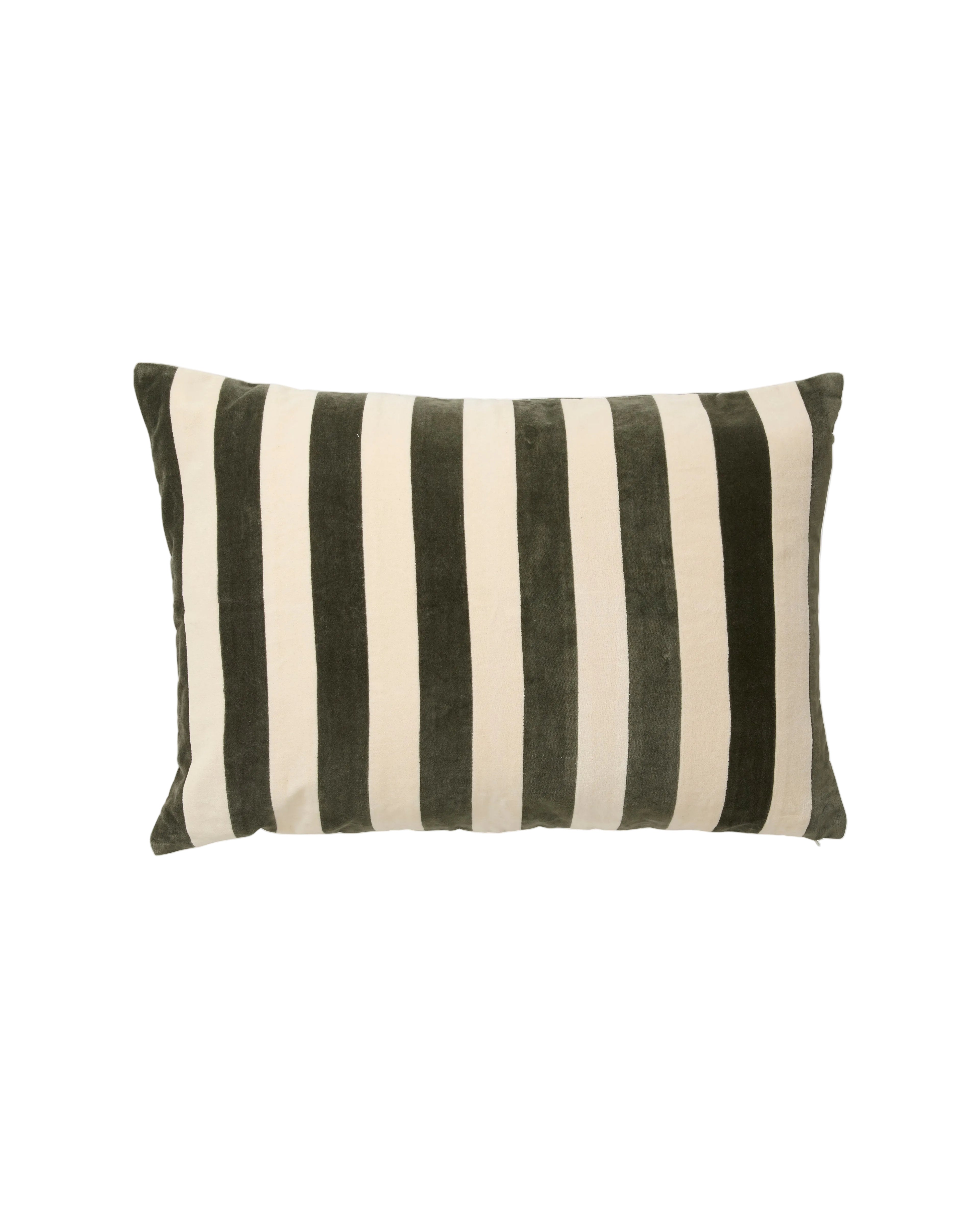 ALHENA GREEN STRIPES, CUSHION COVER, 50 x 70