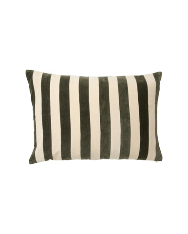 ALHENA GREEN STRIPES, CUSHION COVER, 50 x 70