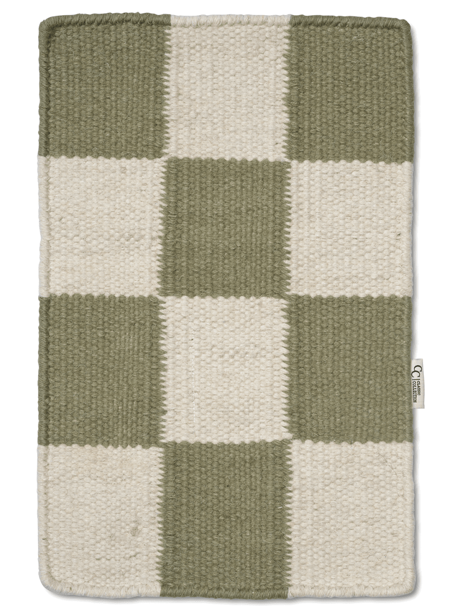 SQUARE RUNNER, WOOL, Green