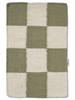 Runner Rug Squares, Wool, White/Green, 2 SIZE
