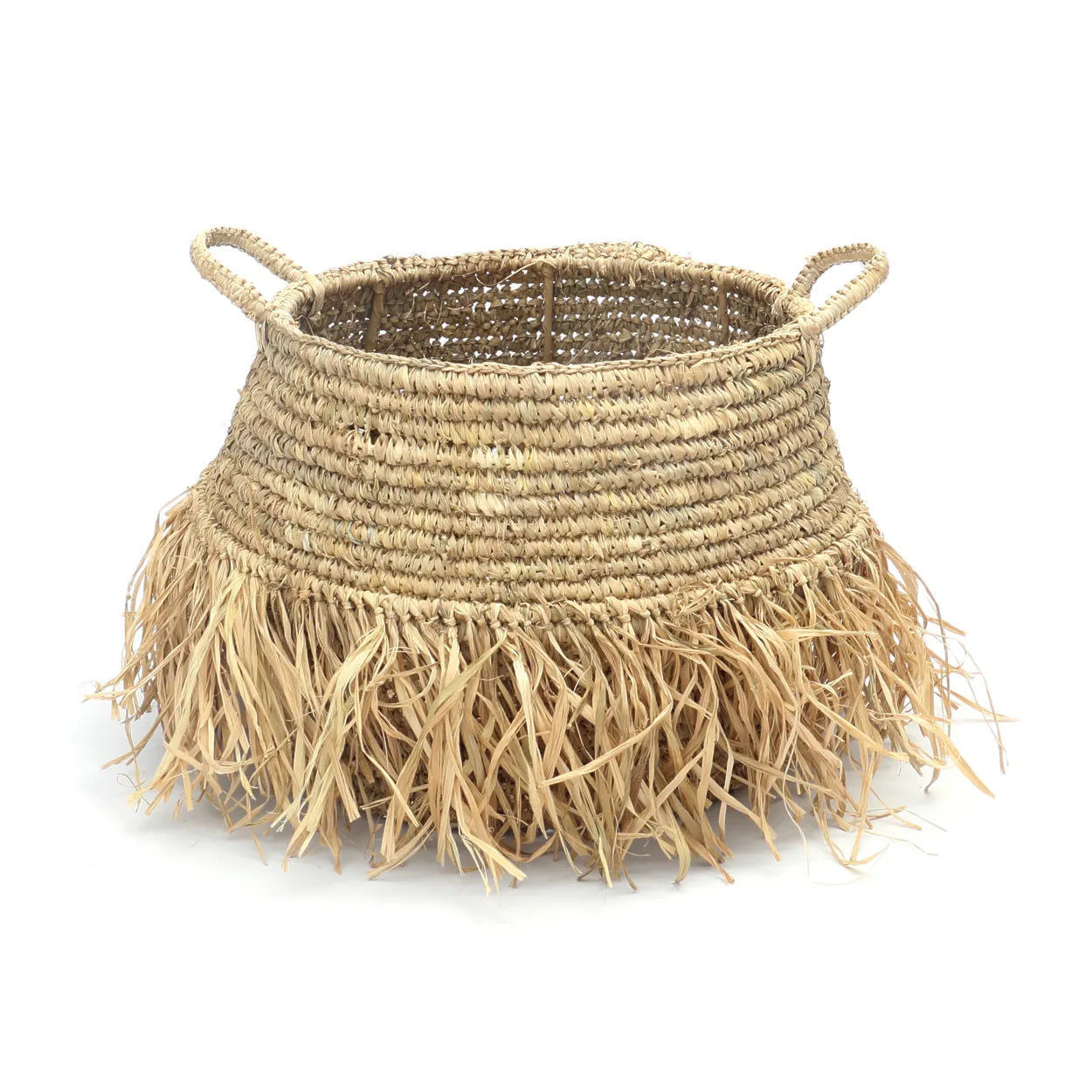 Raffia Deluxe Baskets - Natural - Ø 36 cm, H 30 cm
