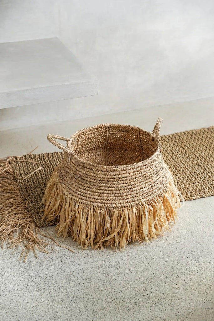 The Raffia Deluxe Baskets - Natural - Ø 36 cm, H 30 cm