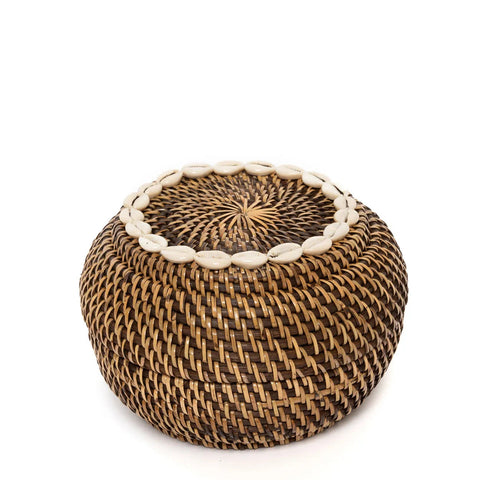 The Colonial Peek-a-Boo Basket - Natural Brown - Ø 23 c, H 15 cm