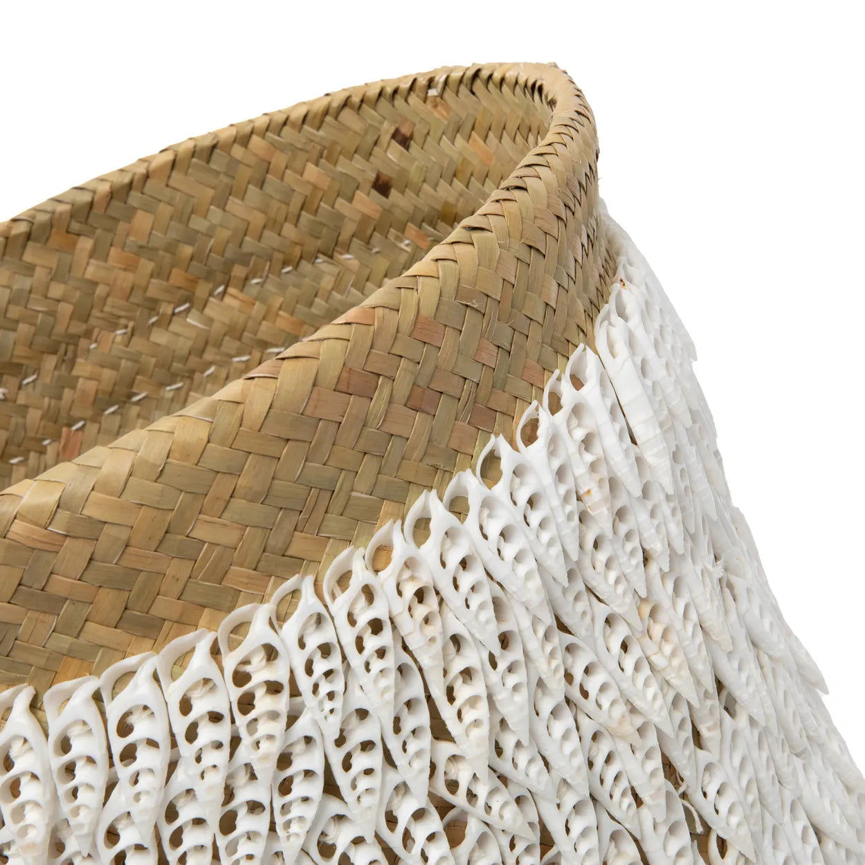 Pandan Basket Shells - Natural White, Ø 34 cm, H 40 cm