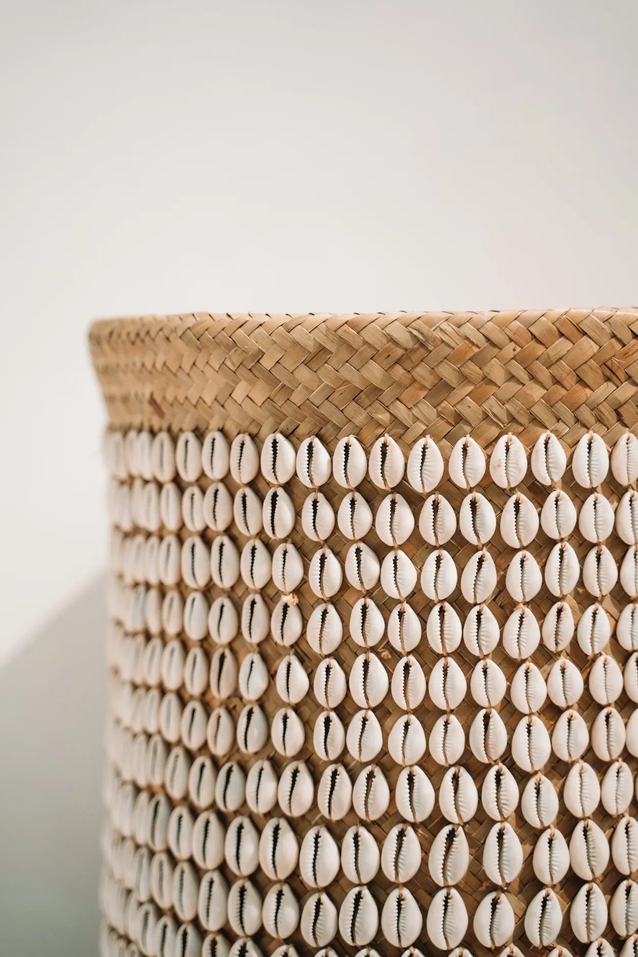 Pandan Basket Gowrie - Natural White, Ø 34 cm, H 40 cm