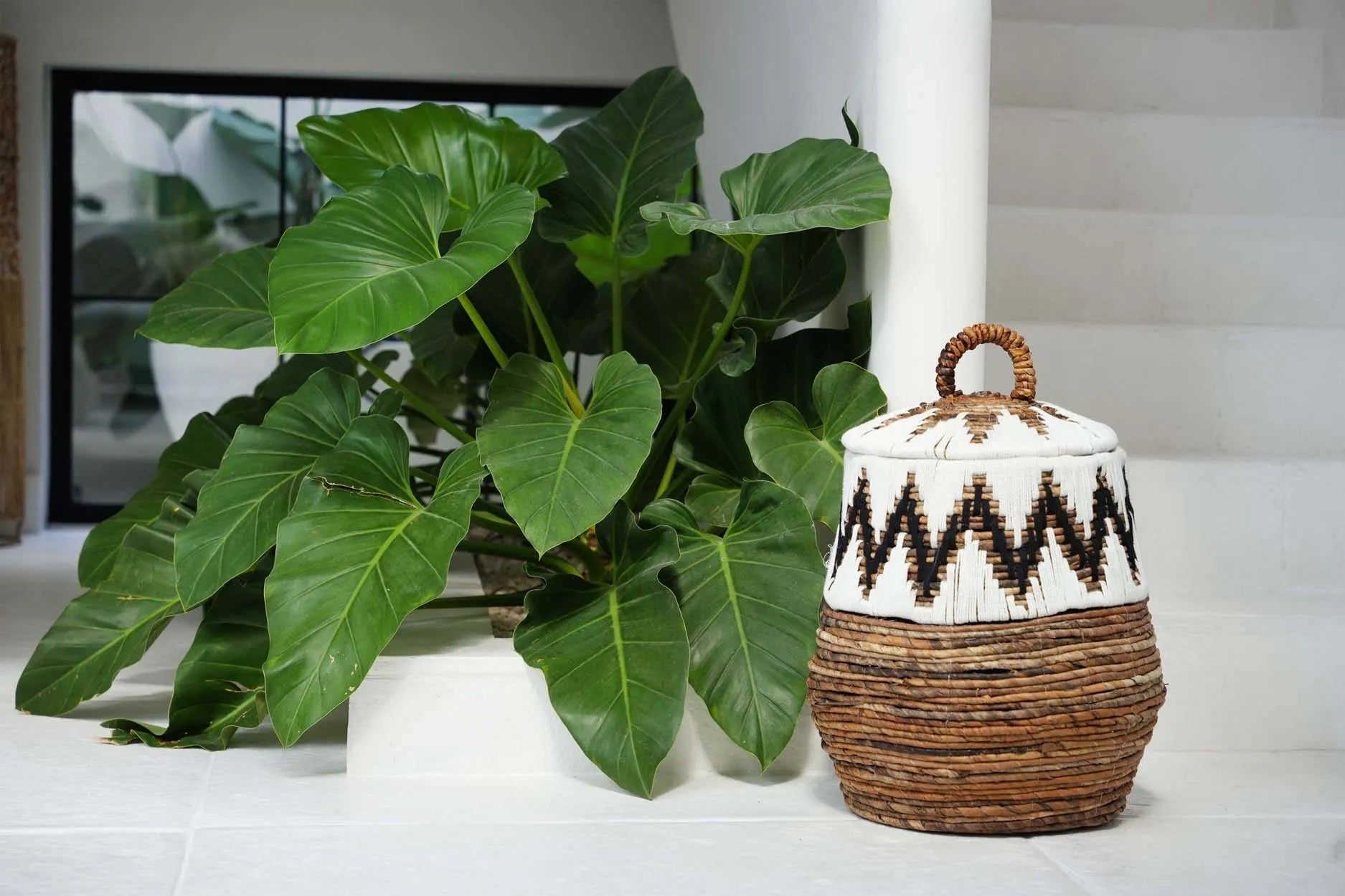 Little Bay Beach Basket - Natural White - M