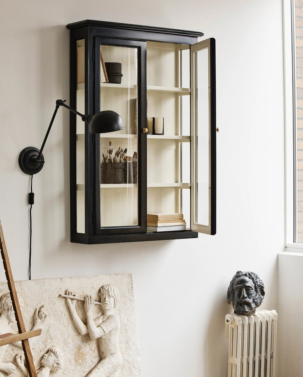 CLASSIC WALL CABINET, DOUBLE, BLACK